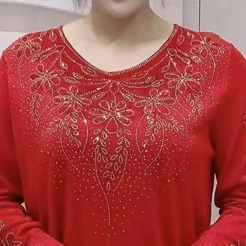 Женский свитер с V-образным вырезом длинным рукавом