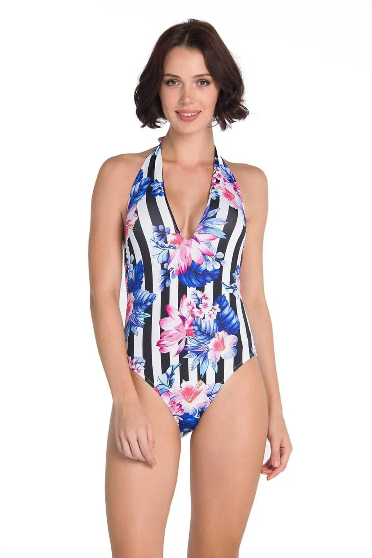 

Women's Swimwear Pink 19475MY Neck Tailed Swimwear B0119Y0121