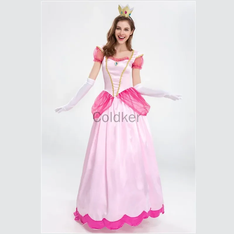 Прямая поставка сексуальный женский костюм супер Ganme на Хэллоуин розовый персик