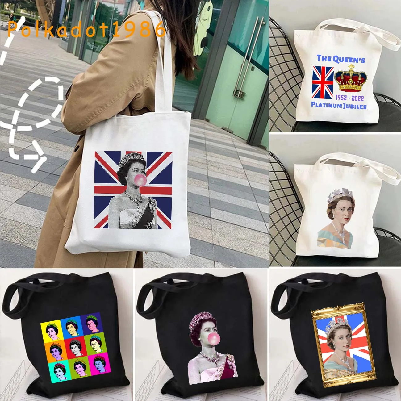 Женская Холщовая Сумка-тоут из хлопка с флагом Англии