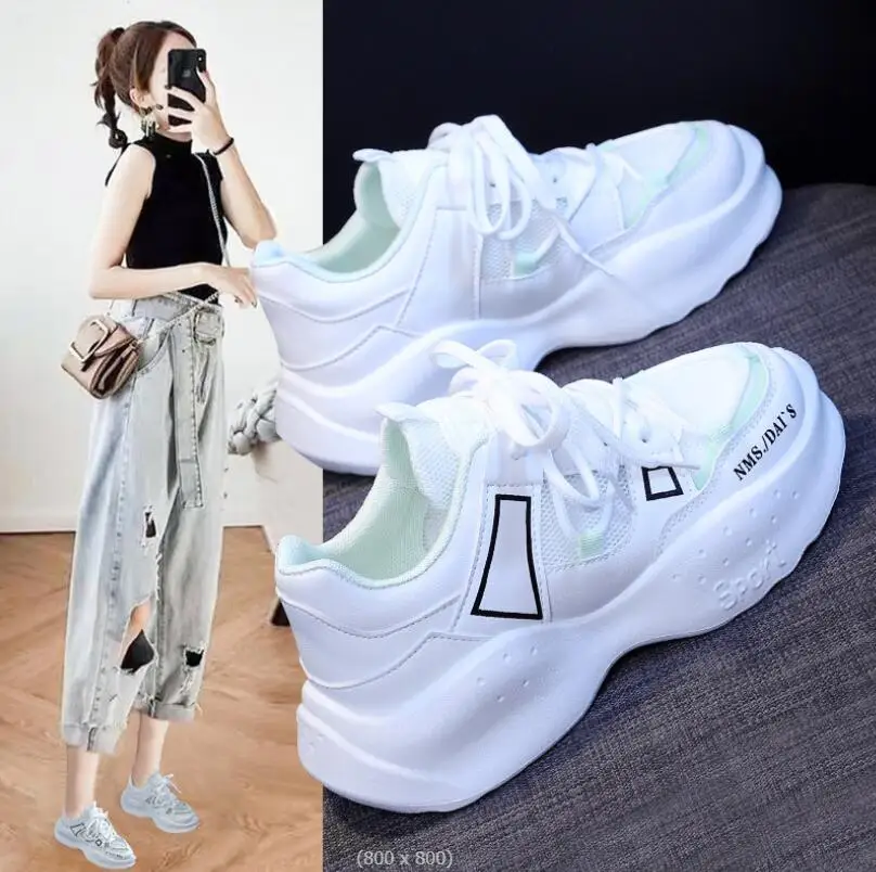 

Shoes sandalias mujer verano 2022 Women's Shoes New mesh breathable thick soled casual sports shoes sneakers zapatillas mujer