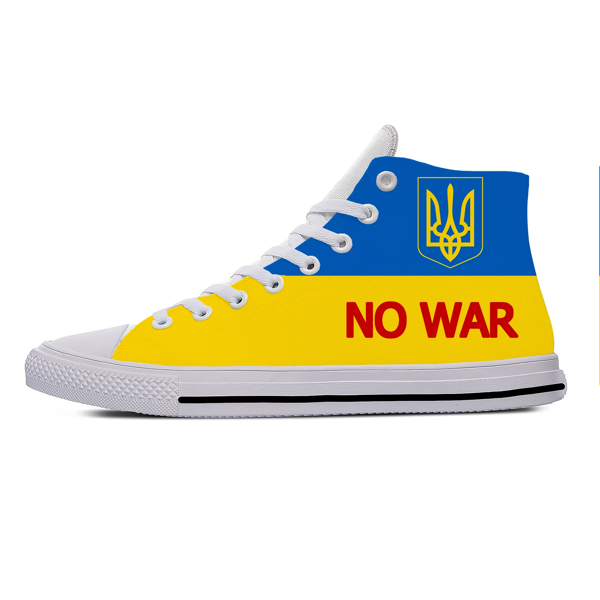 

Ukraine Flag High Top Sneakers Need Peace Mens Womens Teenager Casual Shoes Running Shoes Breathable Lightweight shoe