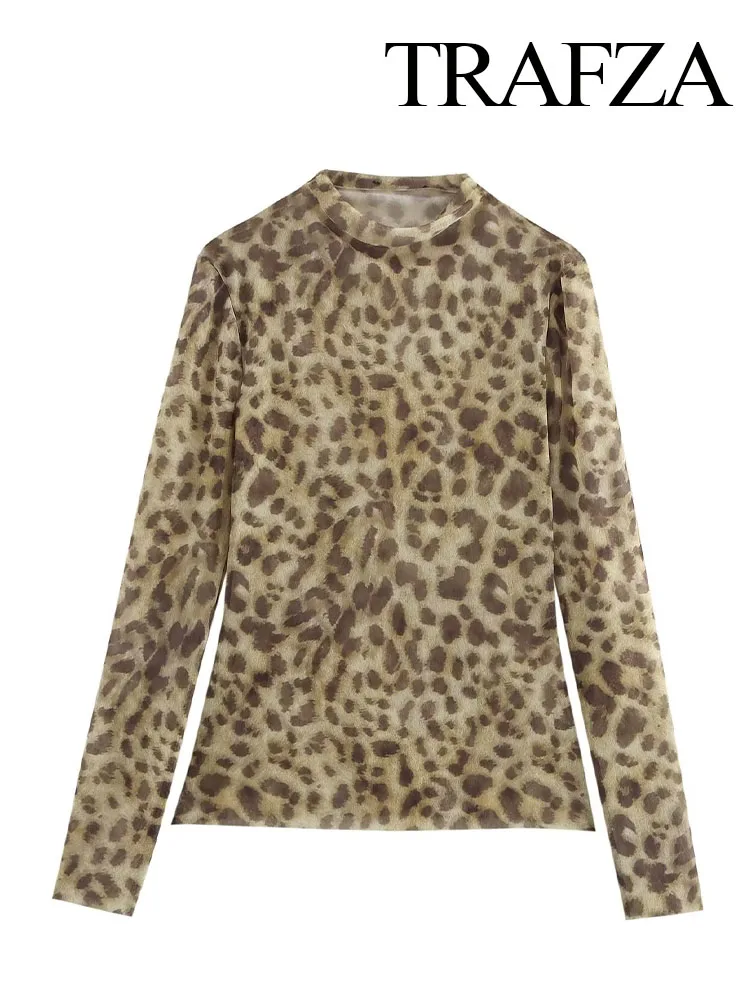 Женская водолазка с длинным рукавом и принтом 3 цвета