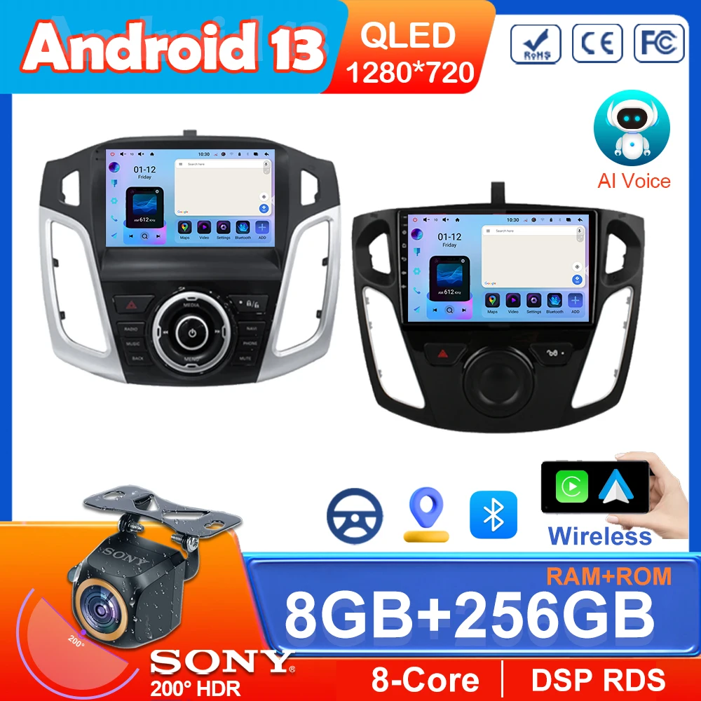 Android 13 мультимедийный Головной блок для Ford Focus 3 Mk 2011 2012 2013 2014 2019 2015-Автомобильный