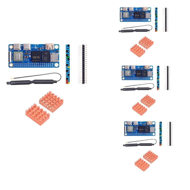 Для Orange Pi Zero 2 Вт макетная плата RAM + радиатор DDR4 мини-ПК H618 Wi-Fi5 Bluetooth5.0 поддержка 4K
