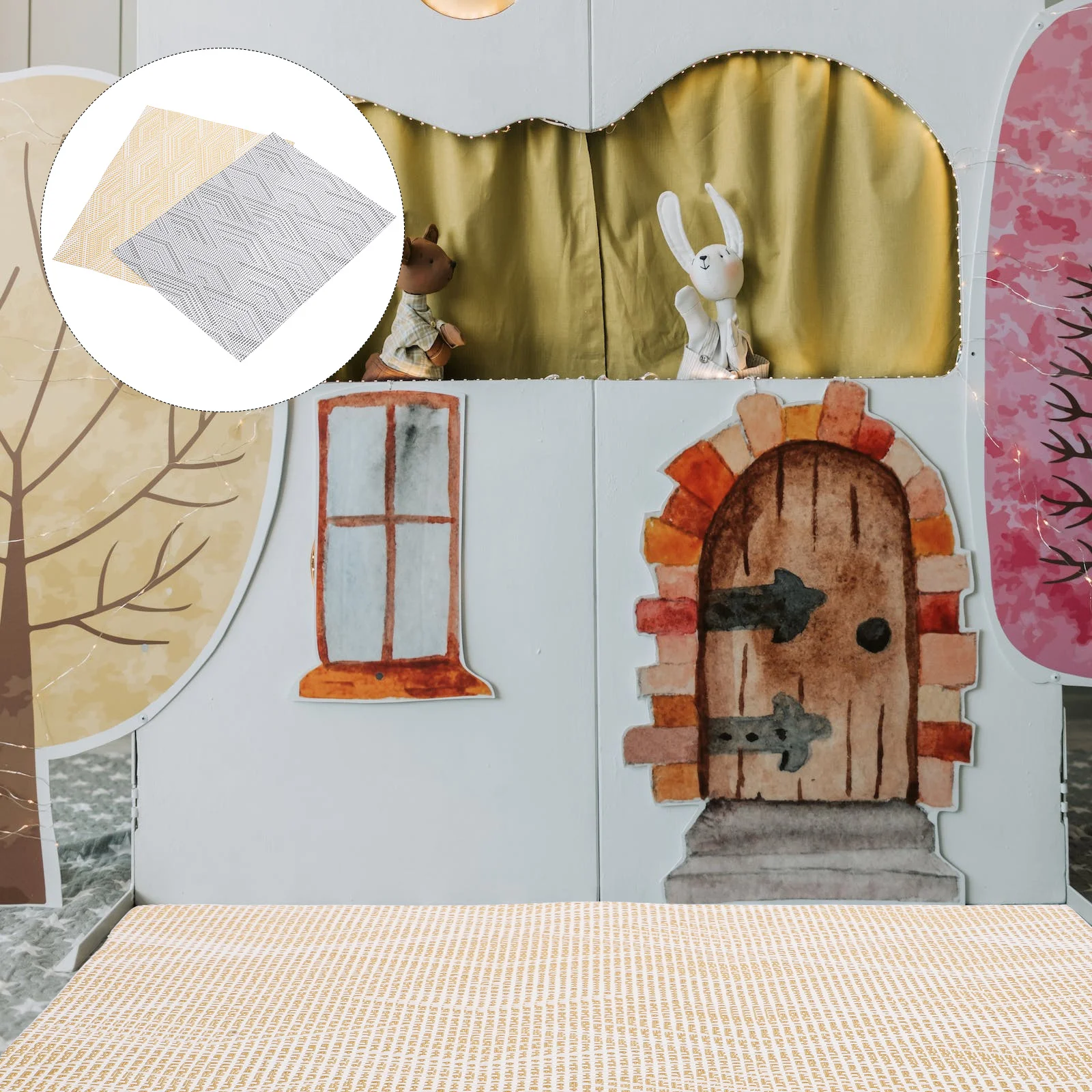 2 шт. коврики для декора дома мини-дверной коврик миниатюрные принадлежности