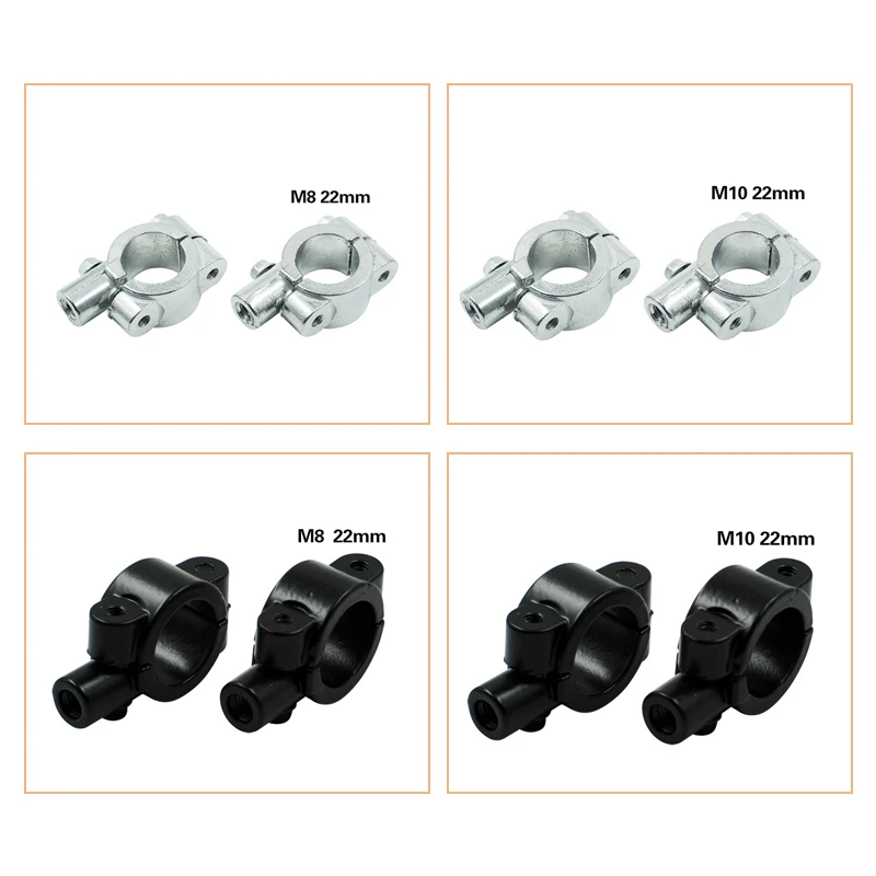 

1 Pair Bicycle Rearview Mirror Mount Clamps Fit for Bikes Motorcycles Scooters 8/10MM Handle Bar Holder Adapter Weatherproof