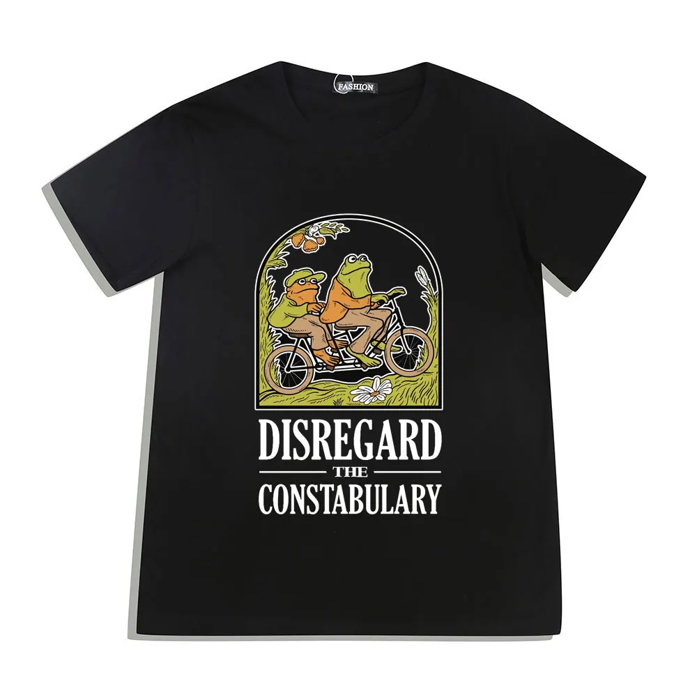 

Funny Frog Disregard The Constabulary Graphics Tee Shirt Summer Vintage Casual Short Sleeve Oversized Men's T-shirts Streetwear