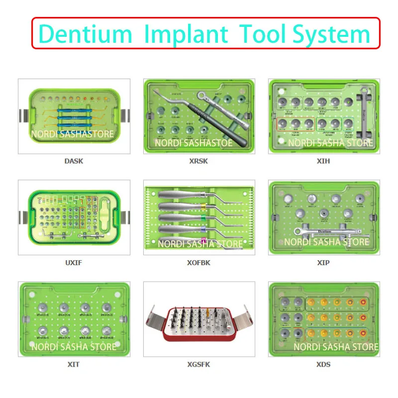 

Dental Dentium Implant Guide Kit Surgical Tool Professional Positioner Phase II Restoration DASK Maxillary Sinus Internal Lift