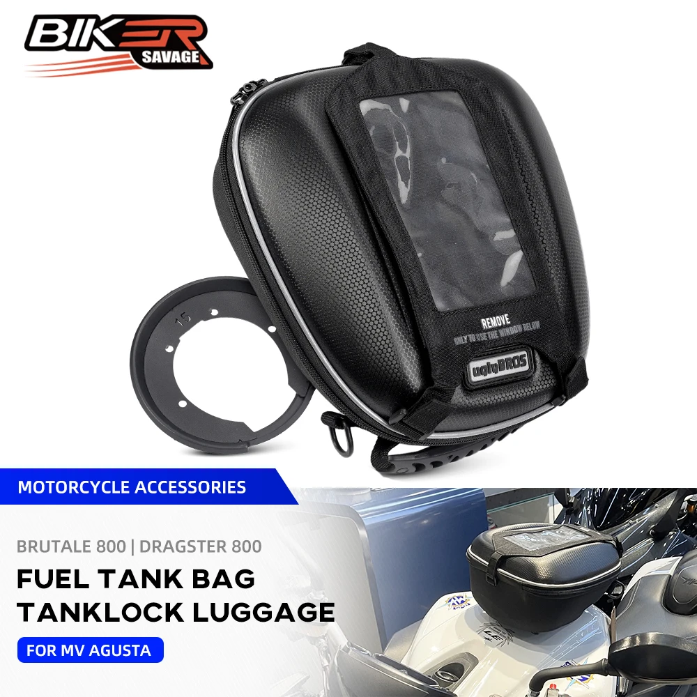 

For MV Agusta 800 Fuel Tank Bag Brutale Dragster Turismo Veloce 800 F3 675 RR/RC 2013-2022 Motorcycle Saddle Tanklock Luggage