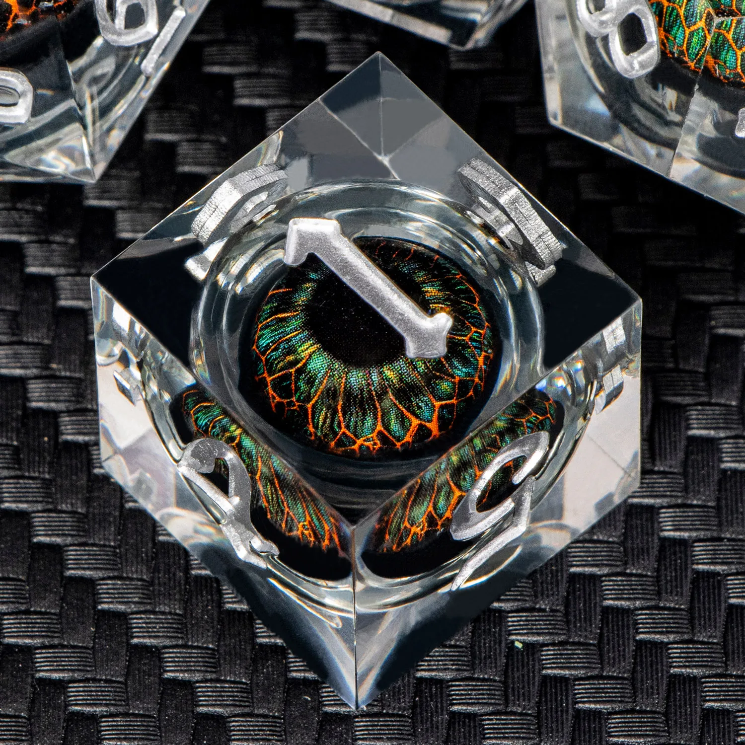 Набор костей D + Liquid Flow Eye и волшебное кольцо острые края полигедральные кости для