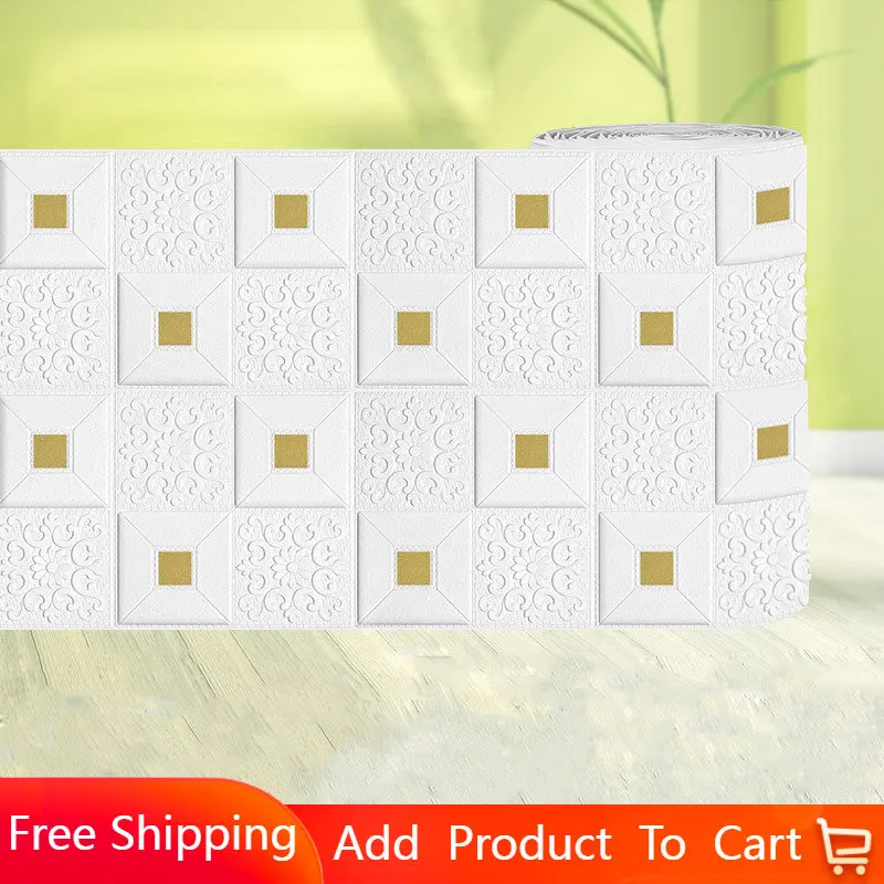 

Винтажная пенопластовая наклейка, 3D наклейки на стену, кирпич, клейкие обои, панель, гостиная, спальня, декор для ванной комнаты