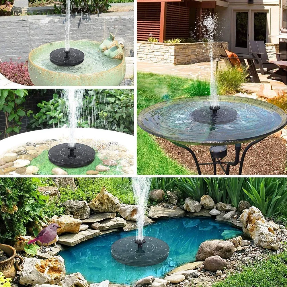 

Eco-friendly Bird Bath Fish Tank Solar Fountain Fountain Pool 150L/H 50cm Height 7V/1W Floating Design High Quality