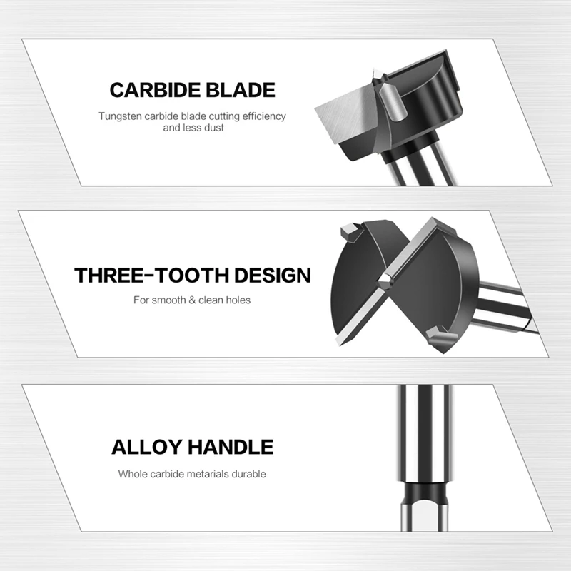 Треугольный хвостовик GTBL карбидные сверла для дерева Открыватель отверстий в