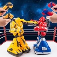 somatosensory control battle robot dance music light double battle boxing toy rc robot toy parent child interactive game gift