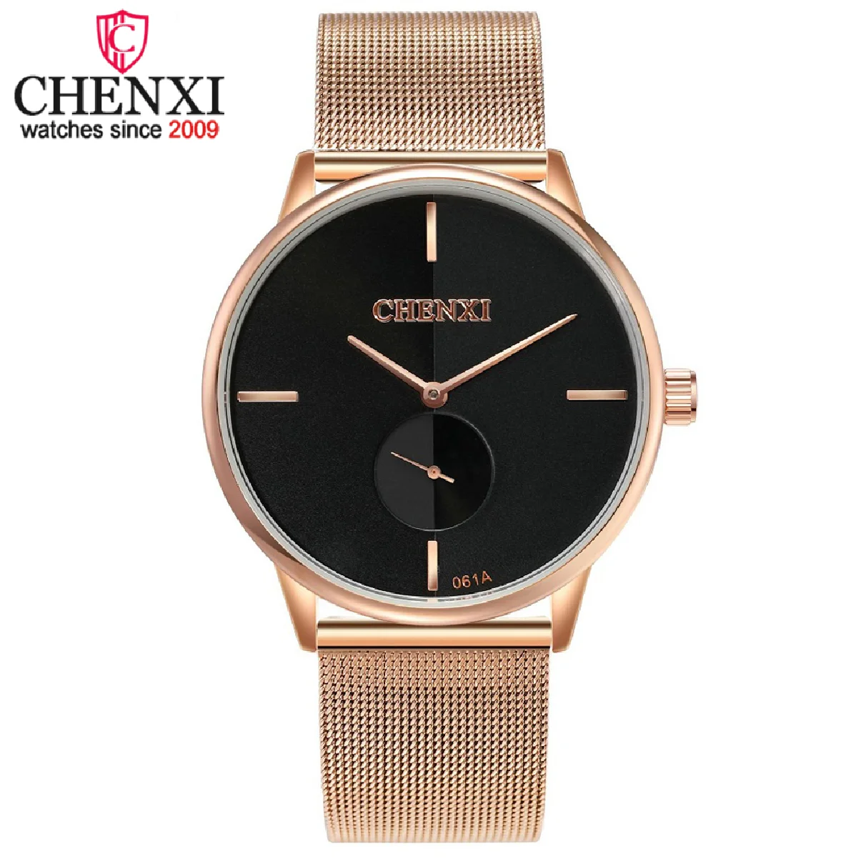CHENXI Watch Quartz for Men Women Top Luxury Brand Fashion Waterproof Male Clock Casual Stainless Steel Mesh Belt Wristwatch