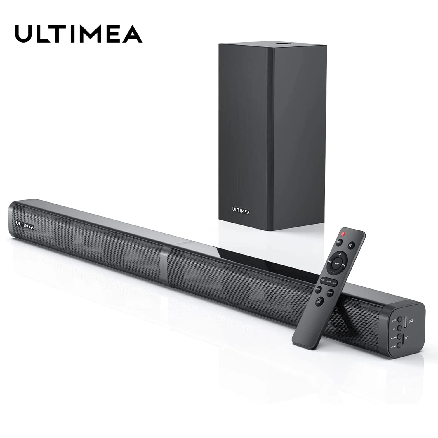 

Звуковая панель ULTIMEA для телевизора 110 каналов, динамик для HD TV 3D, звуковая панель с объемным звуком, динамик дБ, оптический AUX USB Bluetooth динамик ...
