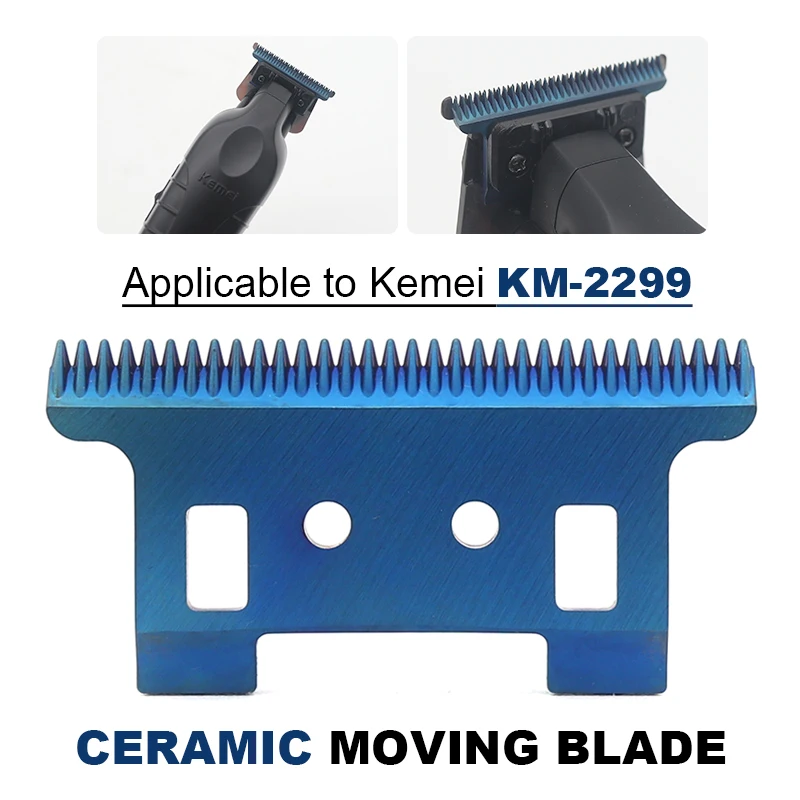 Фото Для Kemei KM-2299 сменная машинка для стрижки с подвижным лезвием, профессиональный триммер для волос, нож для стрижки, детали головки, аксессуары №1