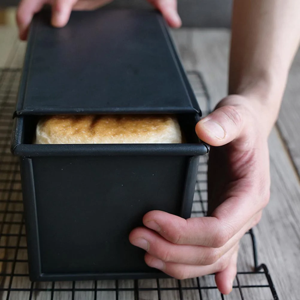 

Pan Bread Loaftoast Metal Lid Cover Box Baking Cake Tools Bakeware Inch Mold Banking Servingbake Tray Making Steel Oven Molds