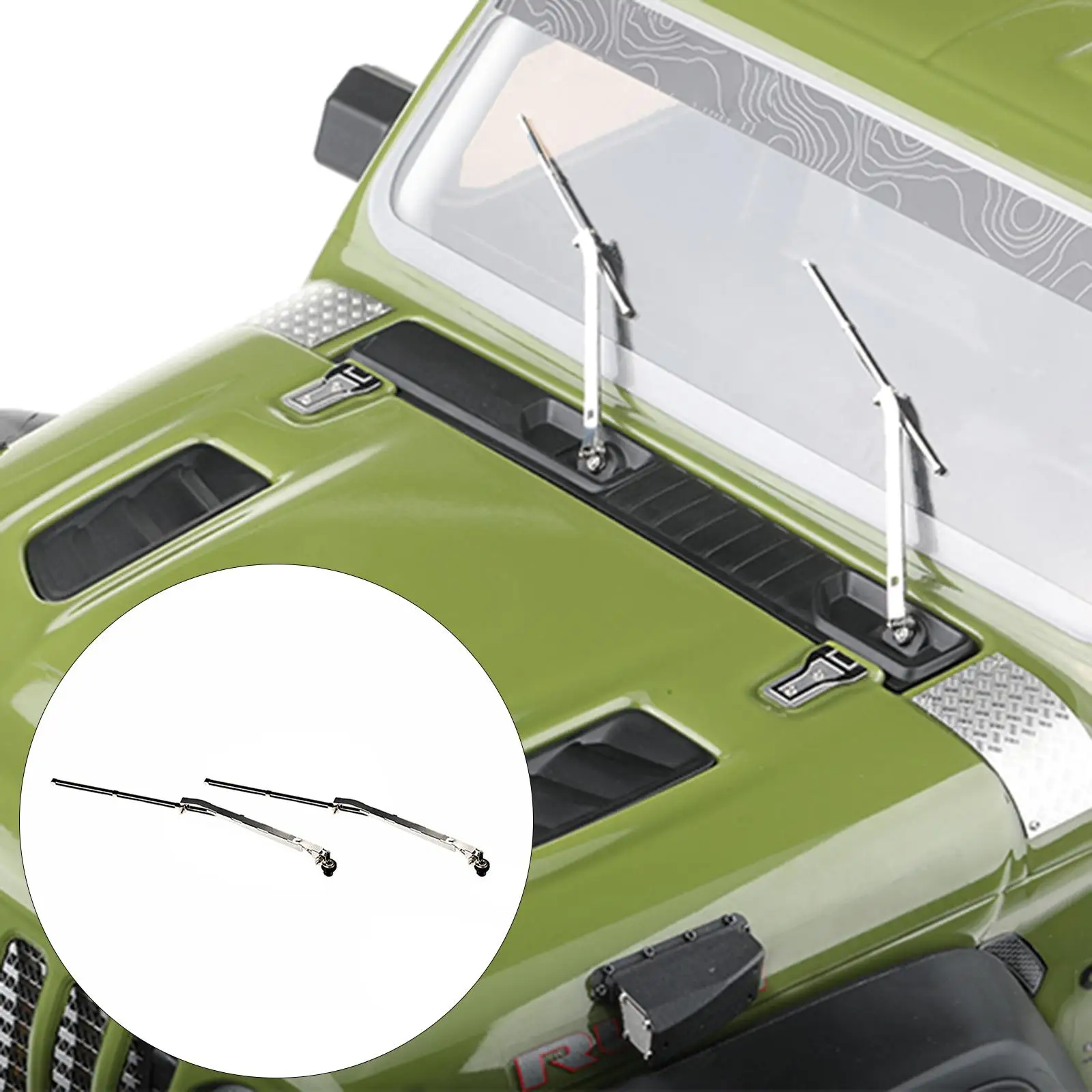 

1 Pair Windscreen Windshield Wiper for Axial SCX6 1/6 Scale RC Crawler Car