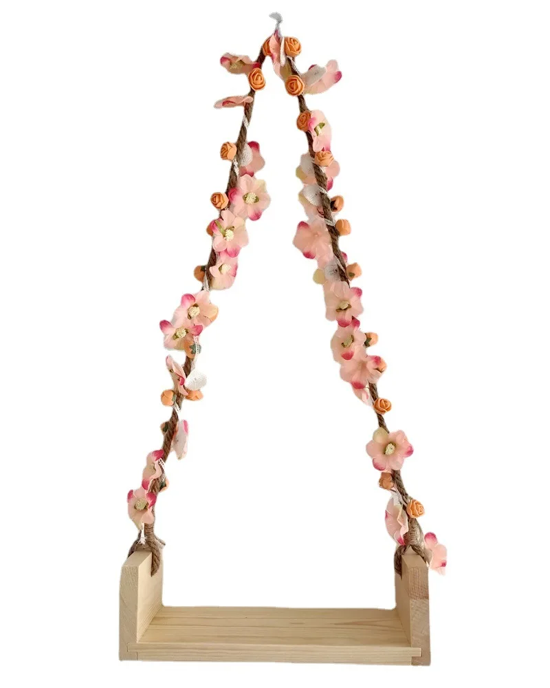 Реквизит для фотосъемки новорожденных цветок лоза деревянные качели сиденья