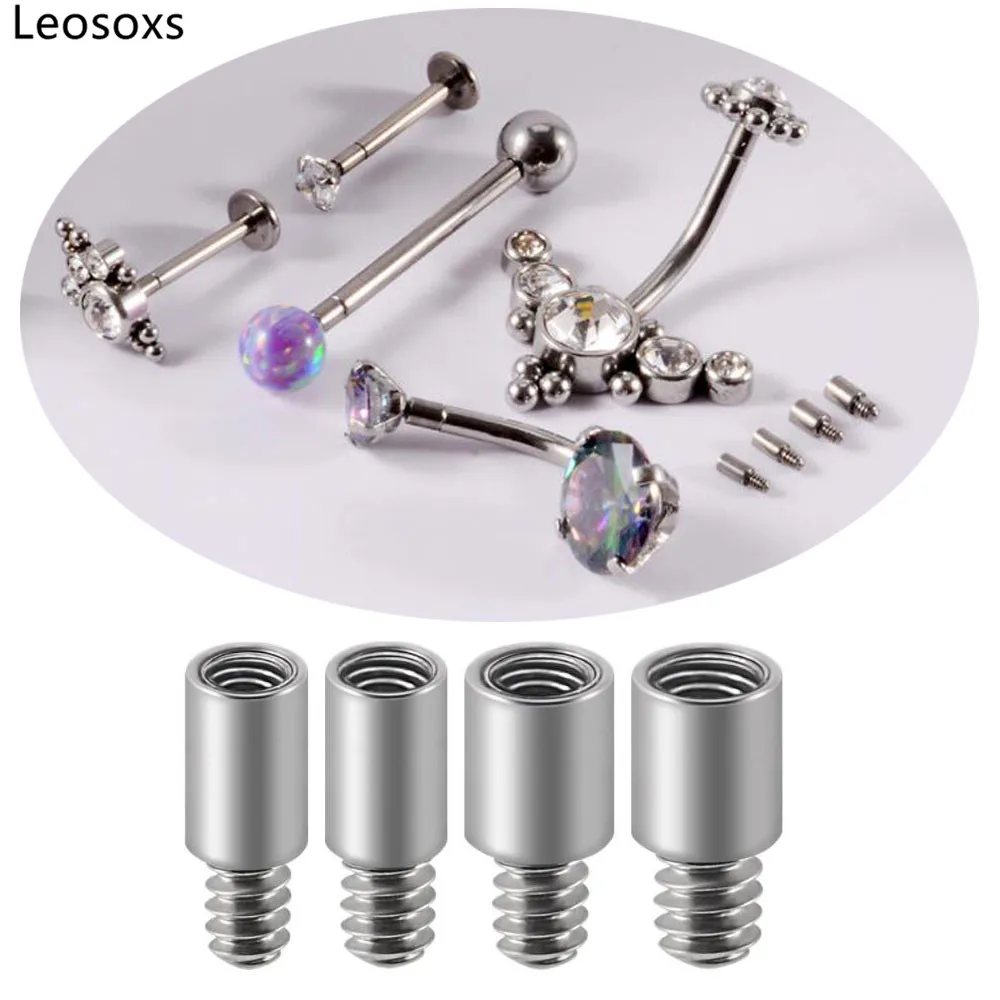 

Leosoxs 1pc G23 Titanium Inner Tooth Lip Nail Earrings Extension Rod 14/16g Internal Thread Tongue Nail Auxiliary Accessories