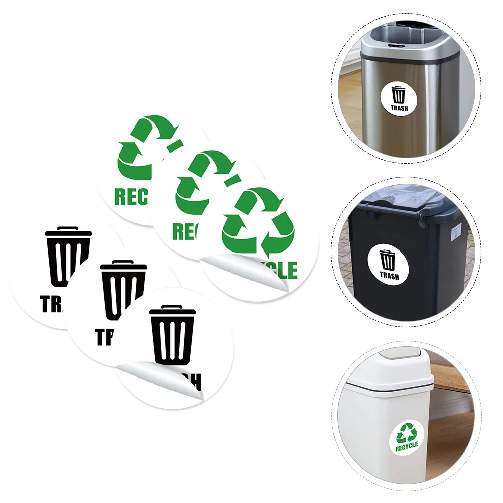 

Waste Stickers Trash Decals Garbage Bin Can Sticker Recycle Recycling Label Container From Decal Classification Sorting Cans