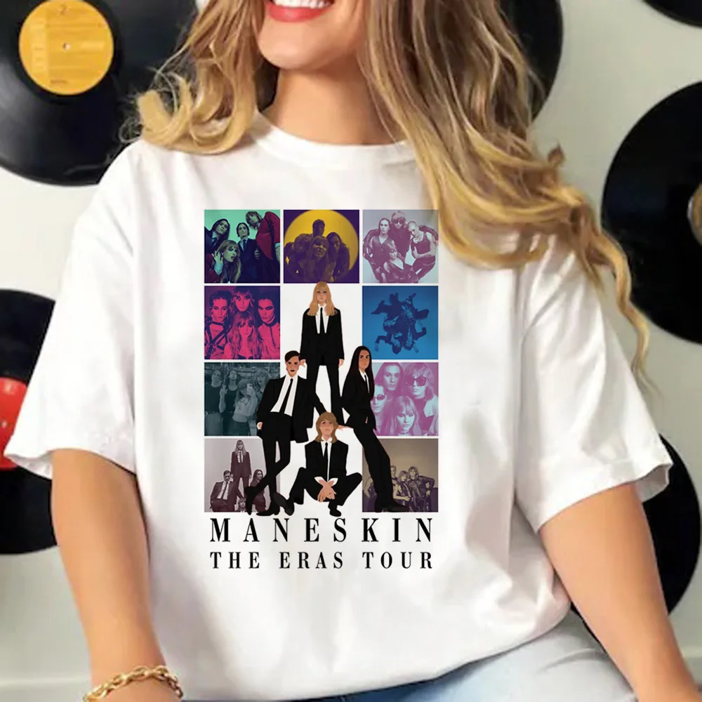 Футболка Maneskin женская из мягкой ткани дизайнерская одежда y2k