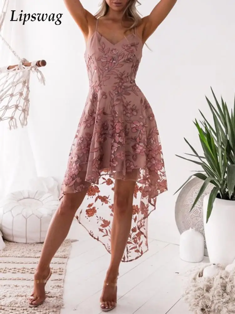 

Women Elegant Printed Mesh Panel Party Dress Fashion Sexy Off Shoulder Backless Waist Irregular Dresses Female Chic Dress Mujers