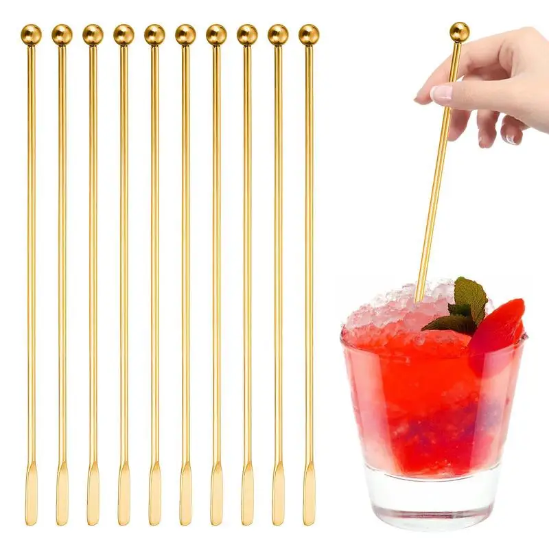 

Wine Mixing Stick 10pcs Drink Mixing Stick 304 Stainless Steel Drink Stirring Tool For Drinks Milk Whiskey Cocktails Juice