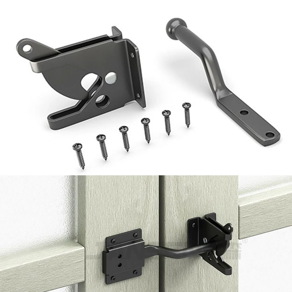 

Heavy Duty Black Door Latch Lock Automatic Spring Door Closer Door Closing Device Can Adjust The Door Closing Device Furniture