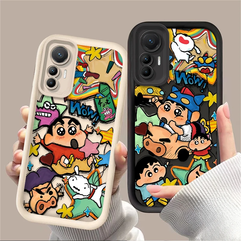 Фото Милый чехол C-Crayon S-ShinChan для Xiaomi Poco X6 X7 F5 F6 X5 X3 NFC F3 M6 Pro 4G Mi 13 12 11 Lite 5G 14 13T 12T 11T 14T Pro Etui №1