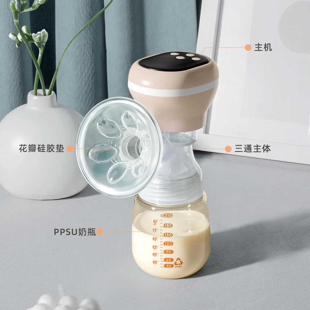 Deqier electric breast pump milk pump automatic portable silent integrated automatic postpartum postpartum enlarge