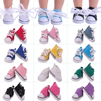 5cm doll canvas shoes lace up high top sneaker for 14inch wellie wisher doll toy 16 bjd paola 20cm k pop cotton doll clothes