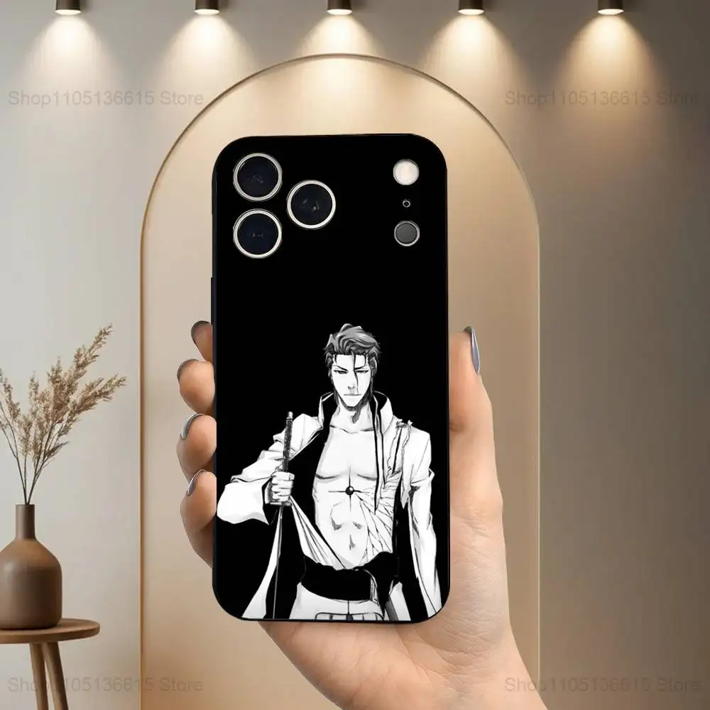 Фото Чехол для телефона Anime A-Aizen S-Sousuke для iPhone 17,16,15,14,13,12,11,Plus,Pro Max,XS,XR,SE,Mini,8,7,мягкий силиконовый черный чехол №4