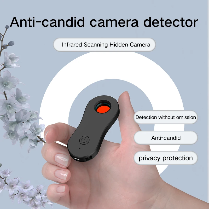 Minicámara oculta portátil, Detector de cámara antirrobo, escáner de señal infrarroja LED RF, videocámara espía, buscador de alarma de insectos inalámbrico