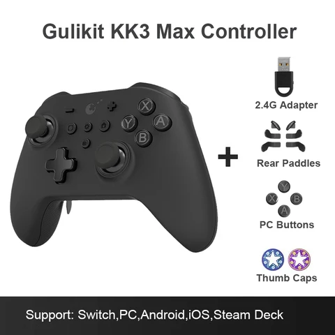Геймпад GuliKit KK3 MAX NS39 KingKong 3 с эффектом холла, джойстики и триггеры для Windows Nintendo Switch Android iOS