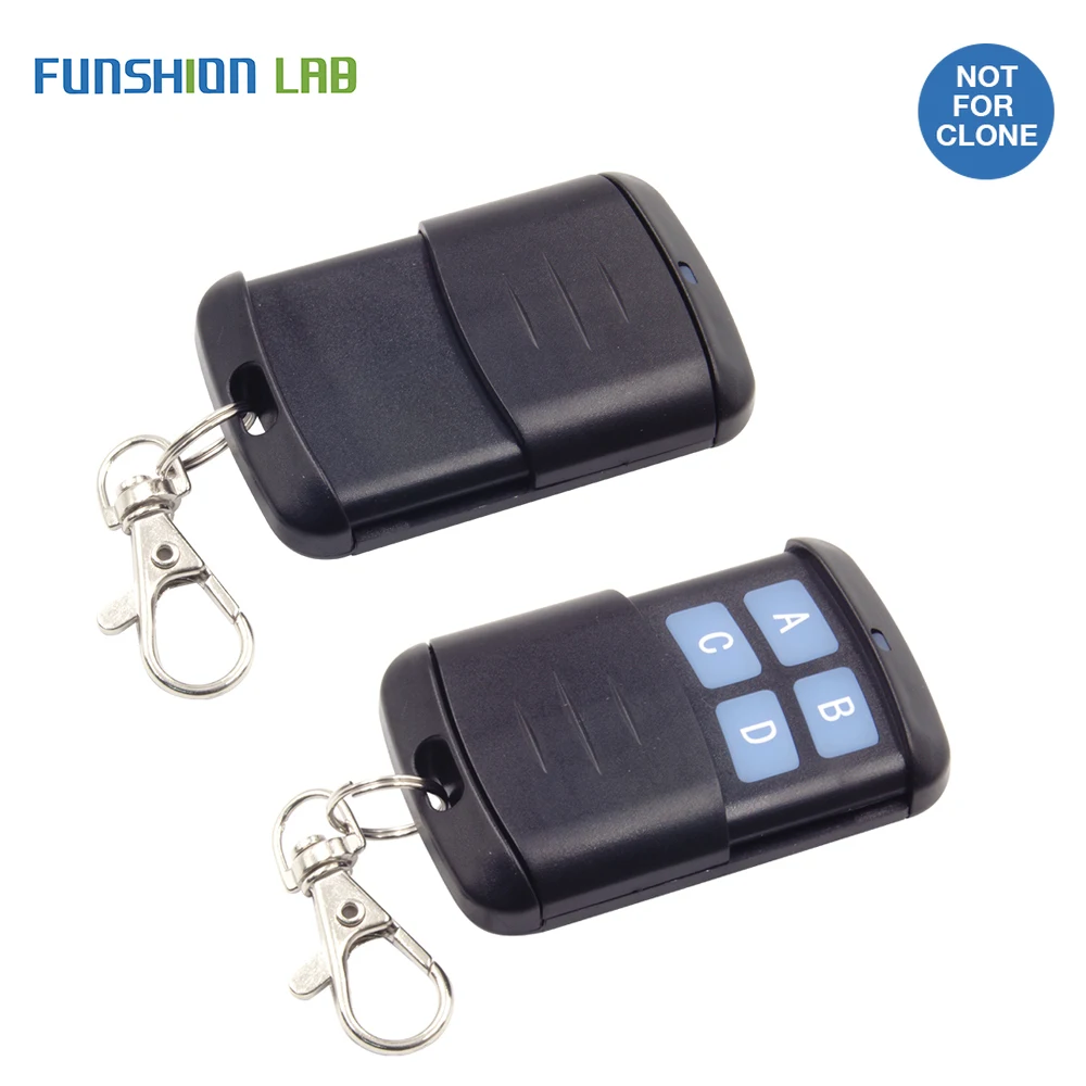 FUNSHION 433MHz 4 CH Button EV1527 Remote Control Switch RF Transmitter Wireless controllor remoto For Smart Home Garage Opener |