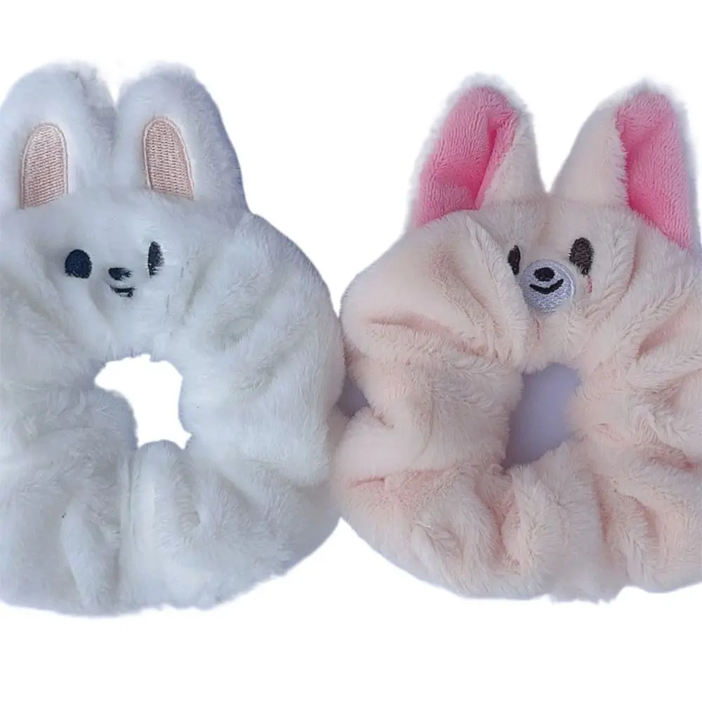 Модная тканевая веревка для волос с кроличьими ушками эластичная однотонная