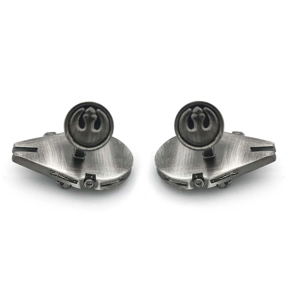 Винтажные запонки с космическим кораблем из кинозвезды для мужчин медный