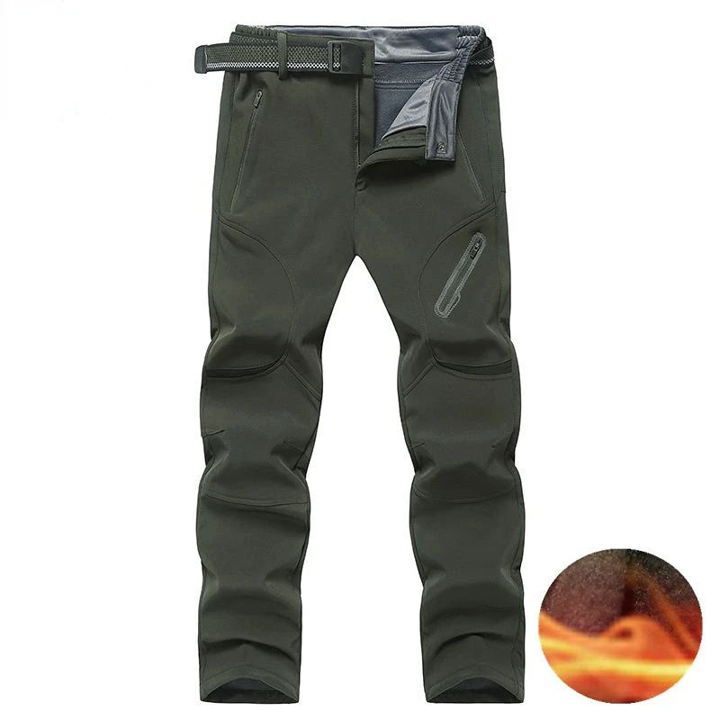 

Men Winter Warm Cargo Pants Plus Size Big 4XL 5XL 6XL 7XL 8xl 9XL Thermal Fleece Military Pants Male Army Green Long Trousers