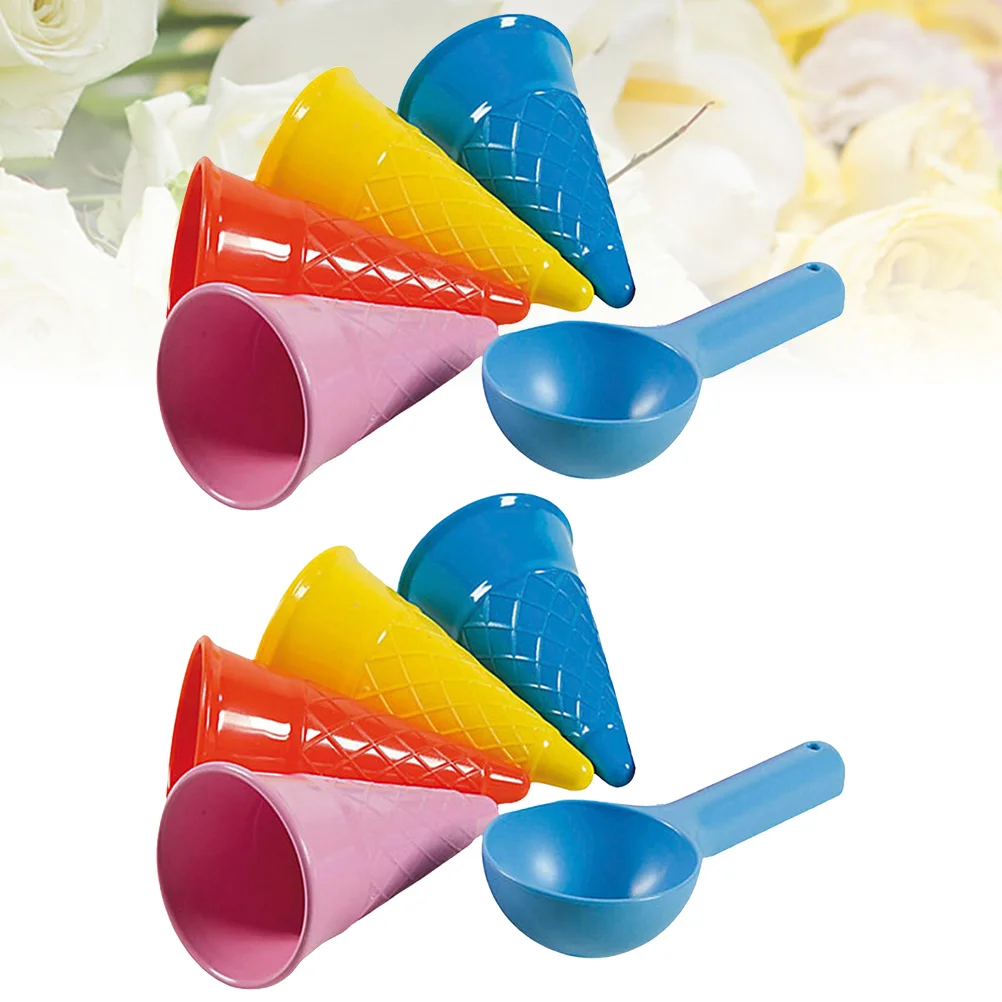 

10pcs Beach Set, Cones and Scoops Beach Sand Toys for Kids ( )