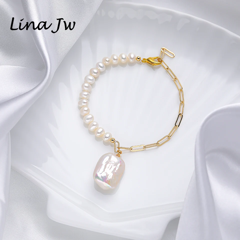 Бижутерия естественного барочного пресноводного жемчуга для женщин