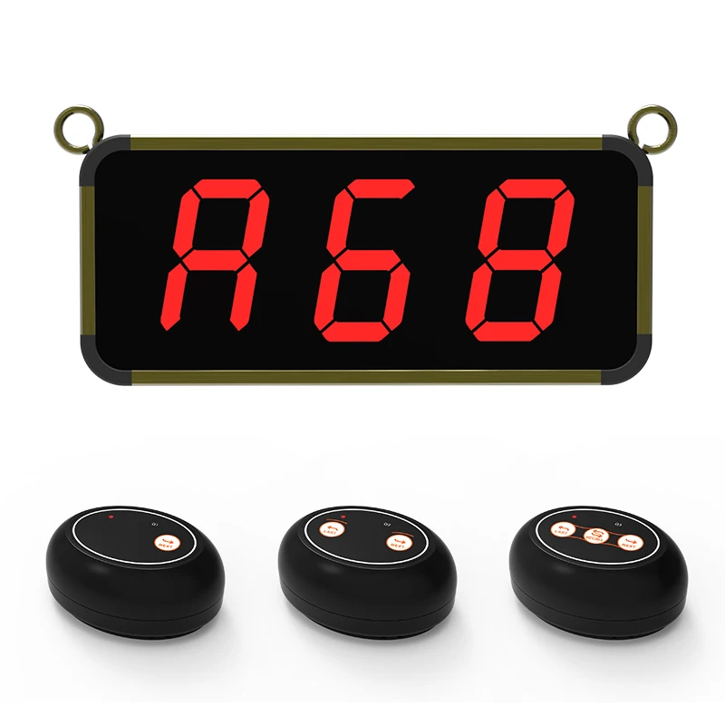 BYHUBYENG Number Calling System Wireless Restaurant Pager Queue Management System Business Wireless Keyboard Calling