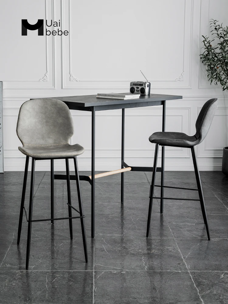 

Simple household back high chair Nordic iron bar chair modern bar chair net red bar stool coffee shop high stool