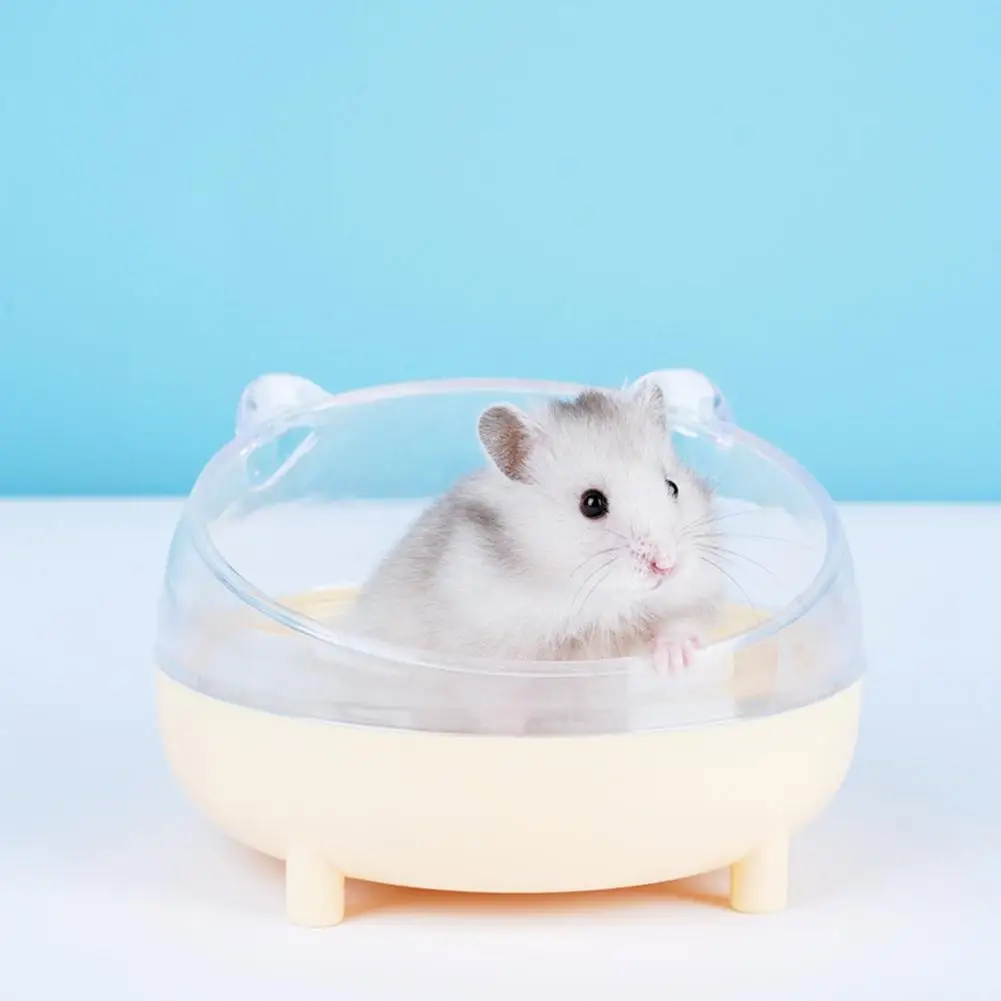 

Hamster Transparent Bathing Tub Detachable Anti-splash Large Space Bathroom Sand Nest Pet Supplies