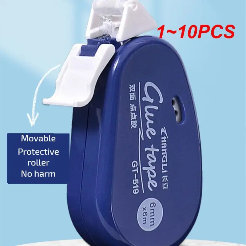 

1 ~ 10 шт. 6 м * 6 мм Двухсторонняя клейкая лента Скрапбукинг коллаж фотоальбом школьные канцелярские принадлежности роликовая лента