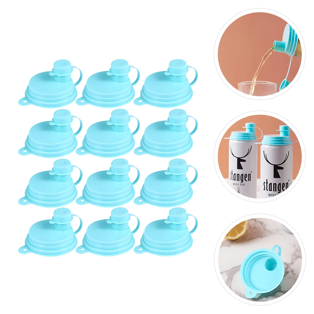 

12Pcs Beverage Can Cover Chic Safe Fine Plastic Can Lid Leakproof Beverage Cover Protector