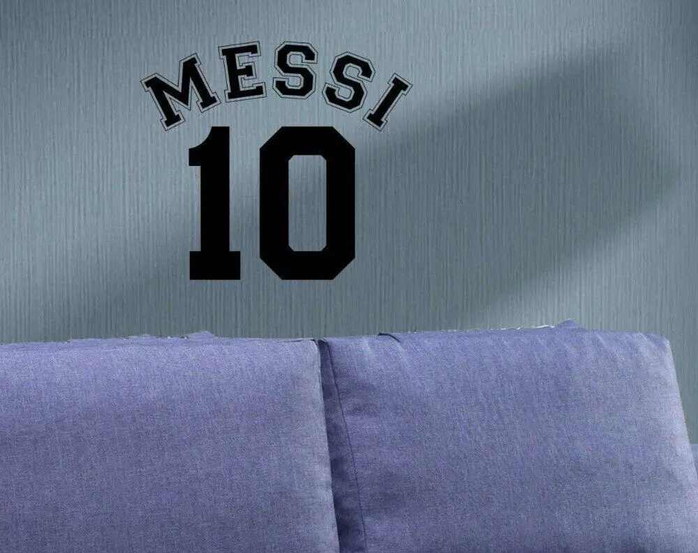 

Messi Number 10 Quote Wall Decal Kids Nursery Living Room Wall Stickers Sport Man Drop Shipping Service Art Interior MuralSYY417