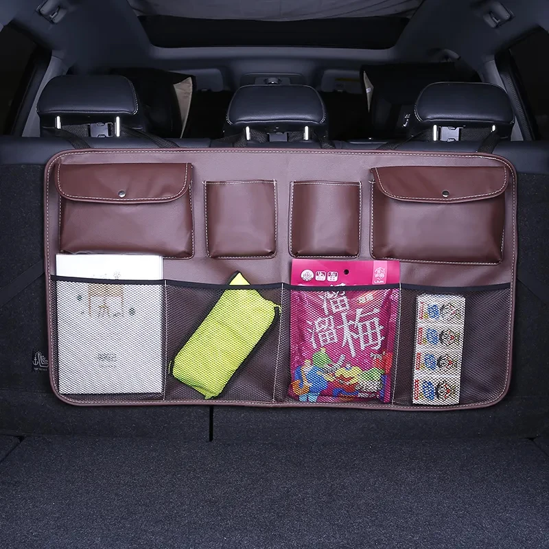 

Car Trunk Organizer Adjustable Backseat Storage Bag Net High Capacity Multi-use Oxford Automobile Seat Back Organizers Universal
